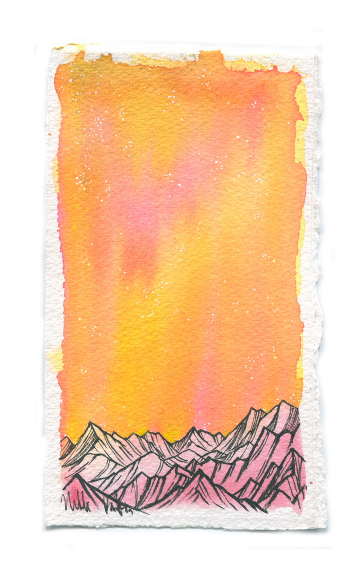 Orange Northern Lights Study