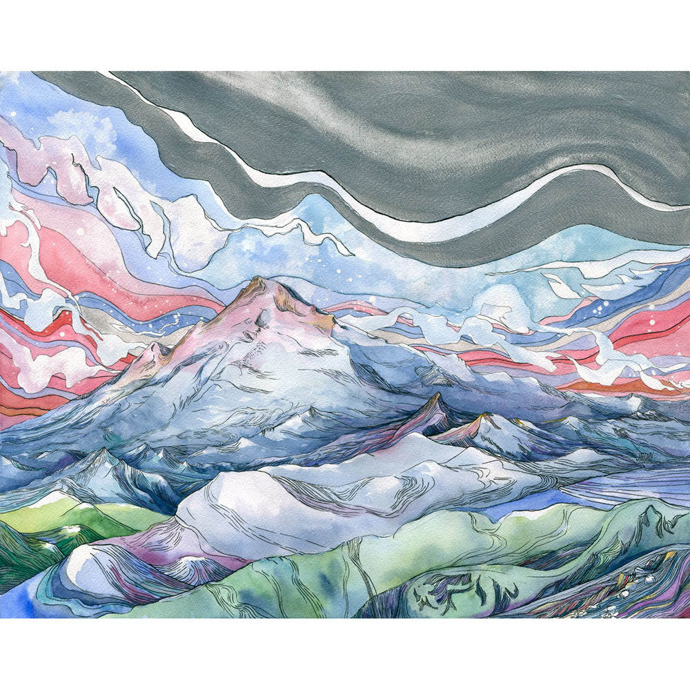 Silver Mount Baker Framed