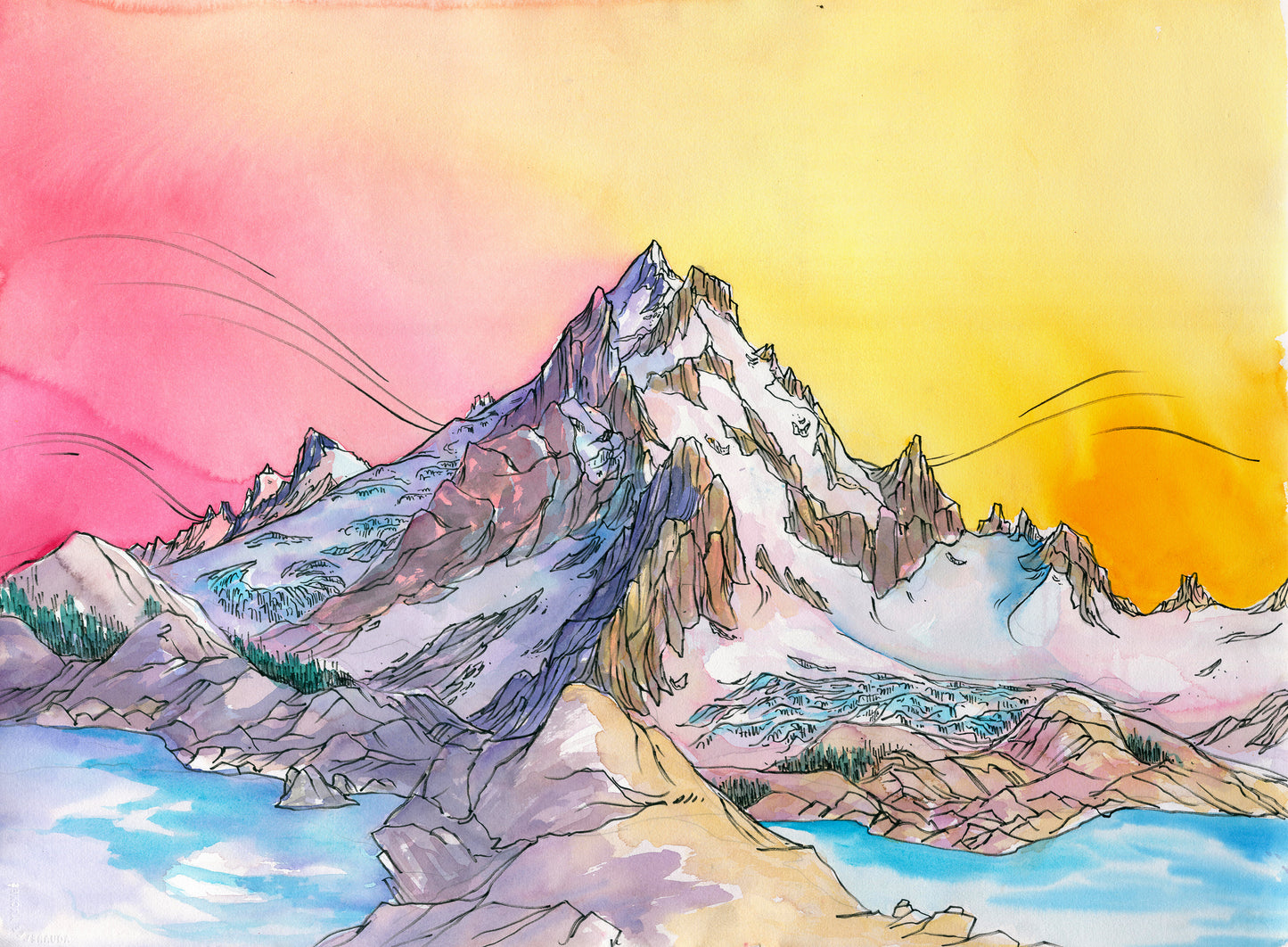 Dome Peak at Sunset
