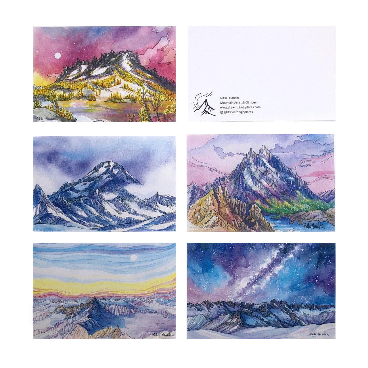 Set of Five Art Postcards