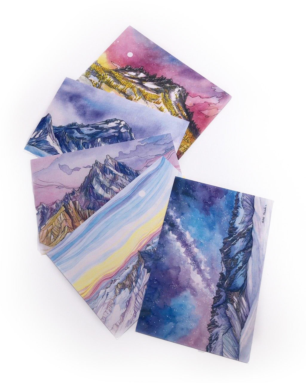 Set of Five Art Postcards