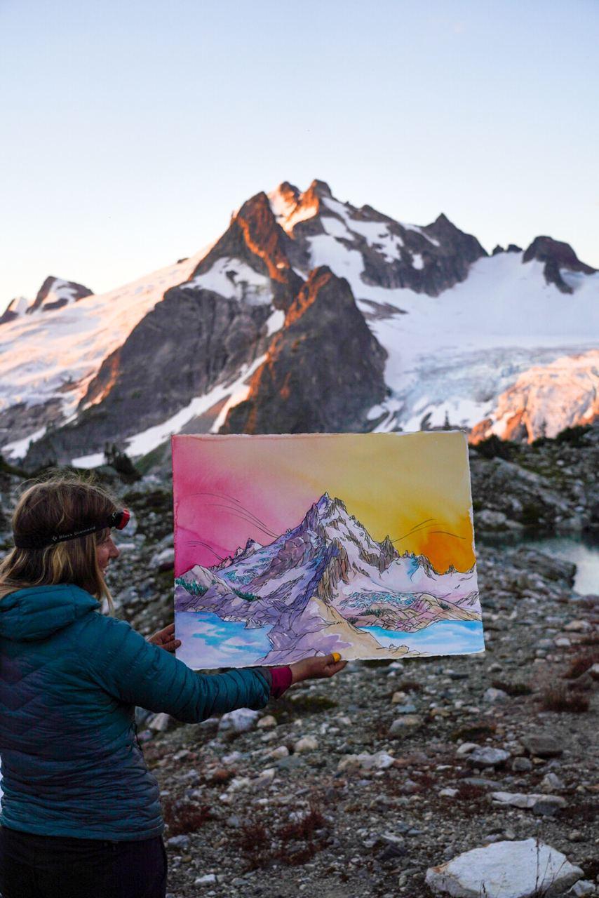 Dome Peak at Sunset