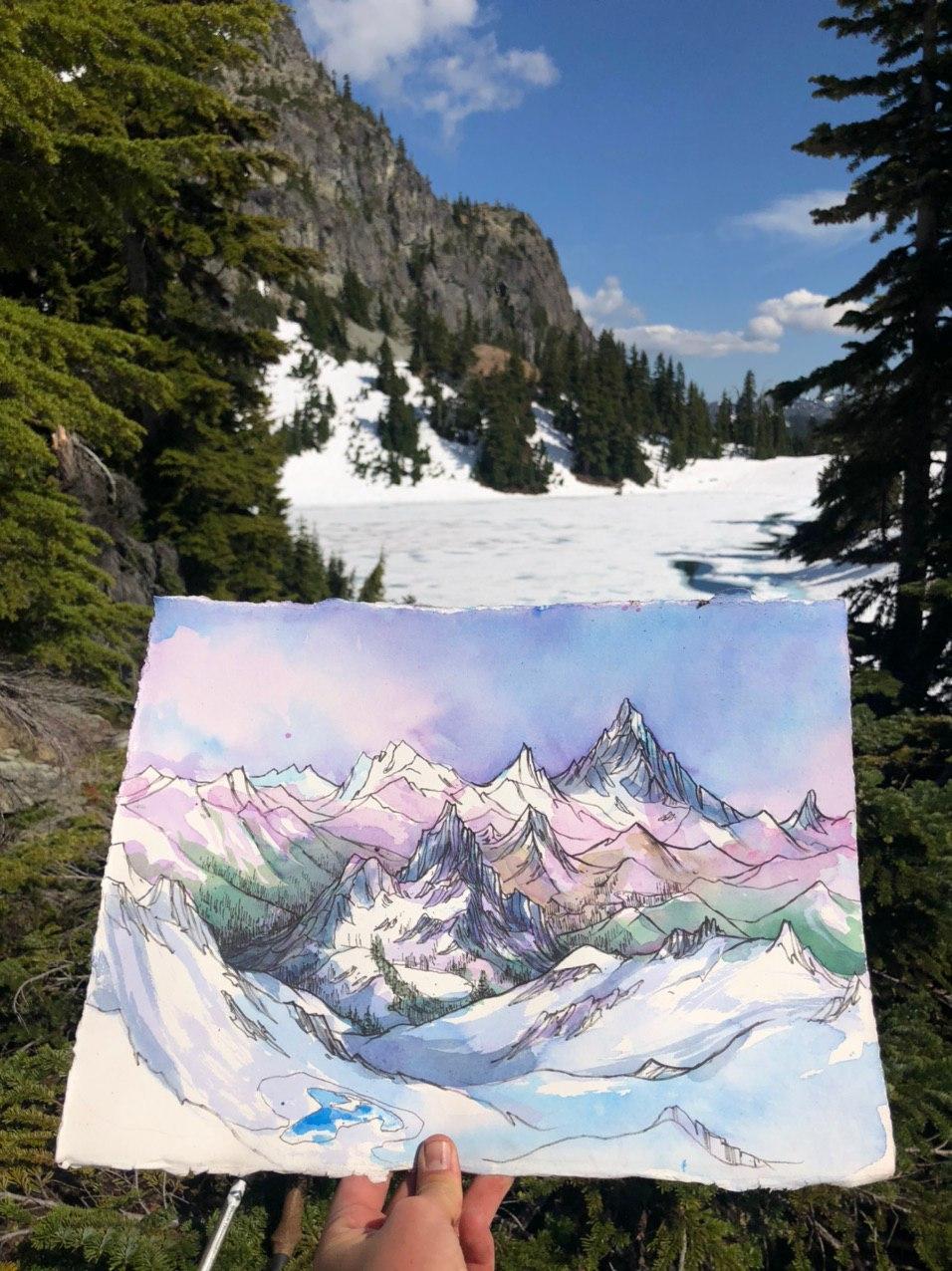 Mount Daniel East Peak Ski and Paint