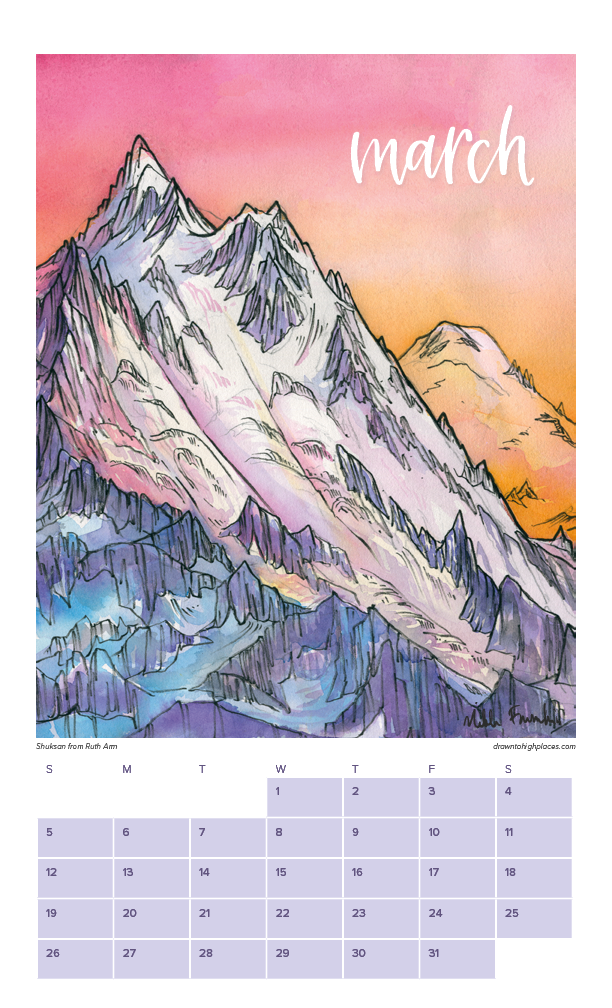 2023 Drawn to High Places Calendar