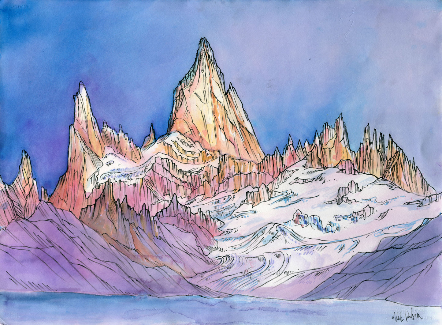 Fitz Roy Alpenglow Card